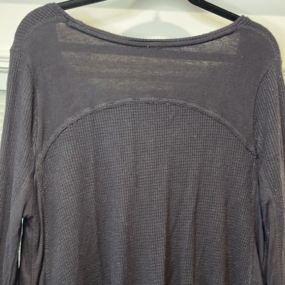 Free People We the Free Black Distressed Top - Picture 9 of 9